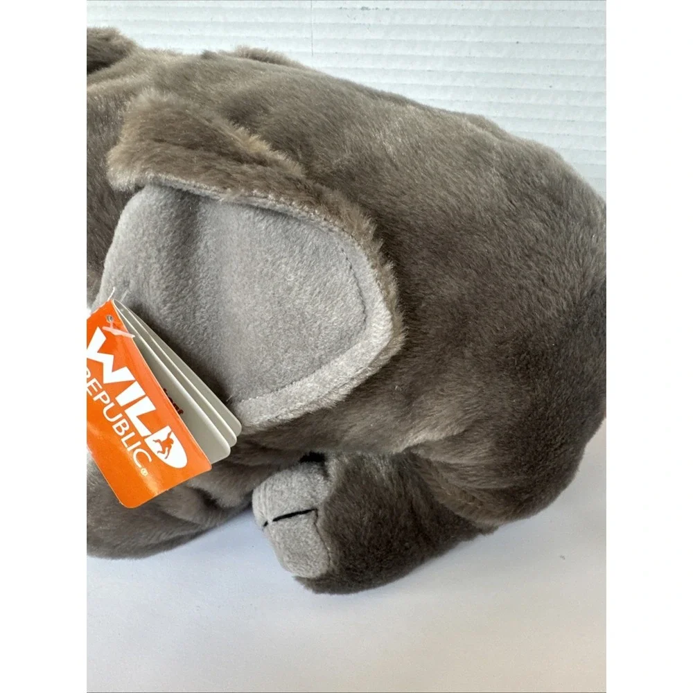 NWT Wild Republic Elephant Trunk Up Stuffed Animal  Grey Plush NEW